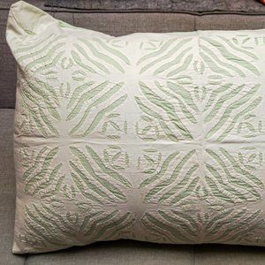 Rectangular Indian Cotton Cutwork Sham